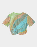 "Impressions" - Women's Twist-Front Cropped Tee