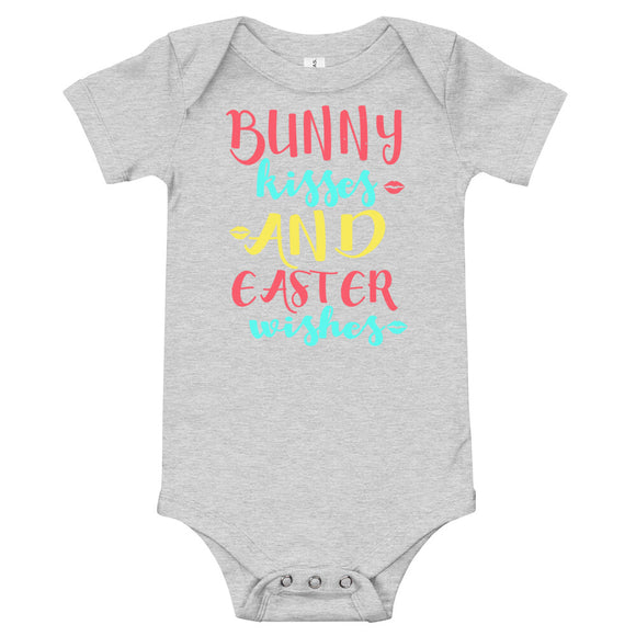 4 - Bunny kisses and Easter wishes - Baby short sleeve one piece