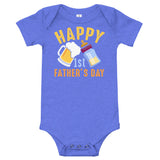 5 - Happy 1st Father's day - Baby short sleeve one piece