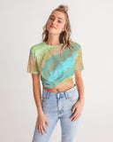 "Impressions" - Women's Twist-Front Cropped Tee
