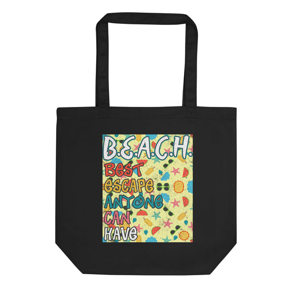 3_176 - BEACH Best Escape Anyone Can Have - Eco Tote Bag