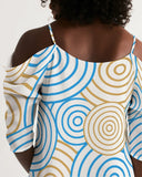 "Roundhouse" - Women's Open Shoulder A-Line Dress