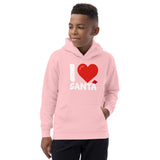 44 - I heart Santa - Kids Hoodie