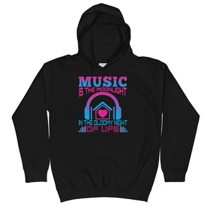 1_225 - Music is the moonlight in the gloomy night of life - Kids Hoodie