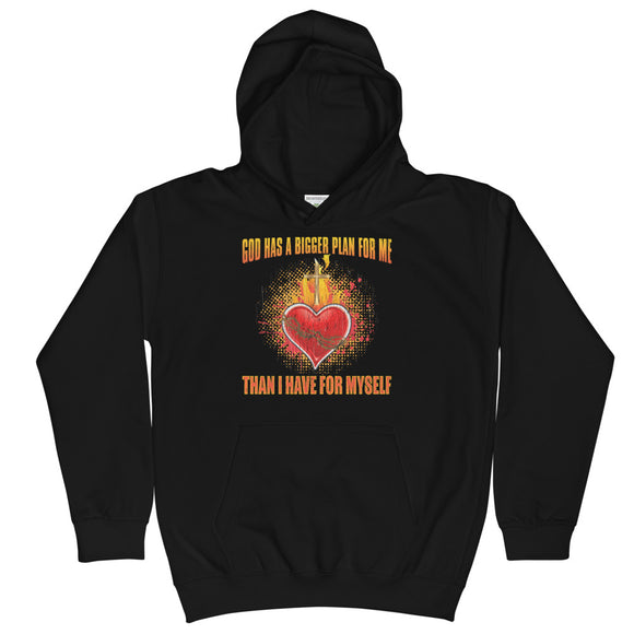 1_239 - God has a bigger plan for me than I have for myself - Kids Hoodie