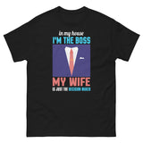 5_105 - In my house I'm the boss, my wife is just the decision maker - Men's heavyweight tee