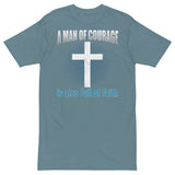 2_34 - A man of courage is also full of faith - Men’s premium heavyweight tee