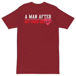 1_296 - A man after my own heart - Men’s premium heavyweight tee