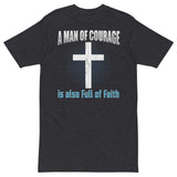 2_34 - A man of courage is also full of faith - Men’s premium heavyweight tee