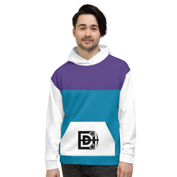 Logo - Paneled Teal / Purple - Unisex - Hoodie