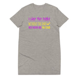 2_76 - I like the night. Without the dark we'd never see the stars - Organic cotton t-shirt dress