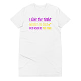 2_76 - I like the night. Without the dark we'd never see the stars - Organic cotton t-shirt dress