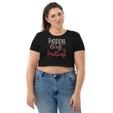 3_114 - Happy girls are the prettiest - Organic Crop Top