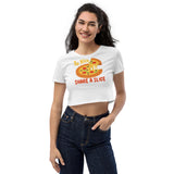 3_179 - Be nice share a slice - Organic Crop Top