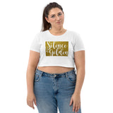 4_32 - Silence is golden - Organic Crop Top