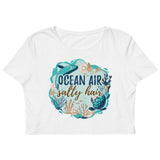 4_130 - Ocean air, salty hair - Organic Crop Top