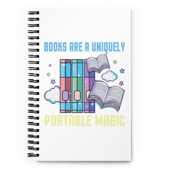 2_49 - Books are a uniquely portable magic - Spiral notebook