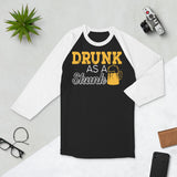 2_117 - Drunk as a skunk - 3/4 sleeve raglan shirt