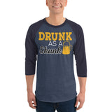 2_117 - Drunk as a skunk - 3/4 sleeve raglan shirt