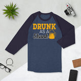 2_117 - Drunk as a skunk - 3/4 sleeve raglan shirt