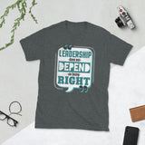 4_275 - Leadership does not depend on being right - Short-Sleeve Unisex T-Shirt