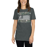 6_18 - Salute a veteran - Short-Sleeve Unisex T-Shirt