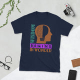 6_124 - Wisdom begins in wonder - Short-Sleeve Unisex T-Shirt