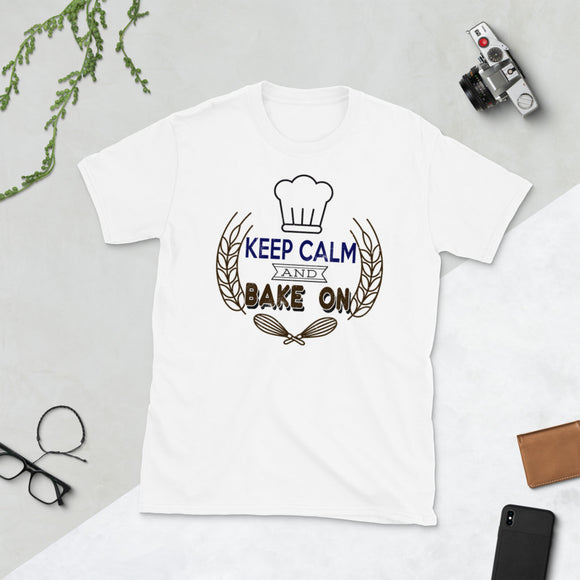 3_78 - Keep calm and bake on - Short-Sleeve Unisex T-Shirt