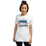 7_129 - Peace, love, and understanding - Short-Sleeve Unisex T-Shirt