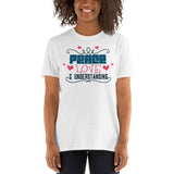 7_129 - Peace, love, and understanding - Short-Sleeve Unisex T-Shirt