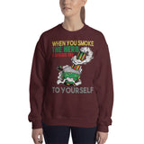 2_129 - When you smoke the herb it reveals you to yourself - Unisex Sweatshirt