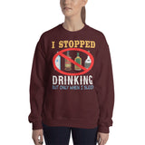 3_260 - I stopped drinking, but only when I sleep - Unisex Sweatshirt