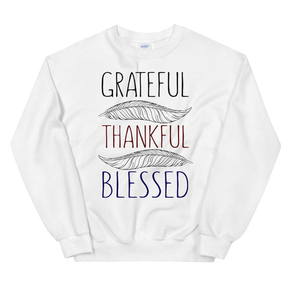 1 - Grateful thankful blessed - Unisex Sweatshirt
