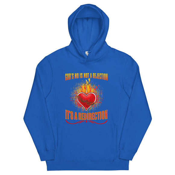 1_247 - God's no is not rejection, it's a redirection - Unisex fashion hoodie