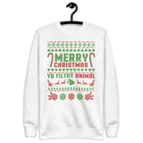 26 - Merry Christmas you filthy animal - Unisex Fleece Pullover