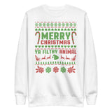 26 - Merry Christmas you filthy animal - Unisex Fleece Pullover