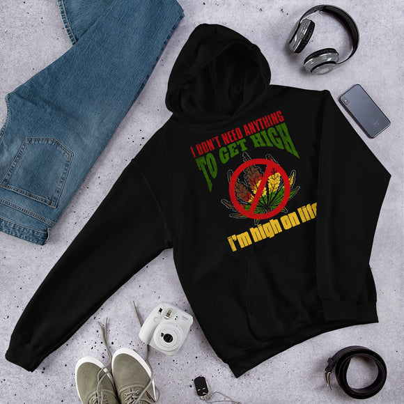 2_121 - I don't need anything to get high I'm high on life - Unisex Hoodie