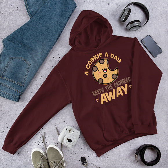 1_194 - A cookie a day keeps the sadness away - Unisex Hoodie