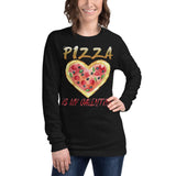 4_155 - Pizza is my valentine - Unisex Long Sleeve Tee