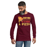 2_159 - Every meal would be better if it were a pizza - Unisex Long Sleeve Tee