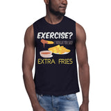 3_132 - Exercise? I thought you said extra fries - Muscle Shirt