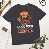 3_218 - Good food ends with good talk - Unisex organic cotton t-shirt