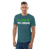 14 - 1 percent Irish 99 percent drunk - Unisex organic cotton t-shirt