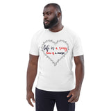 3_154 - Life is a song, love is a music - Unisex organic cotton t-shirt