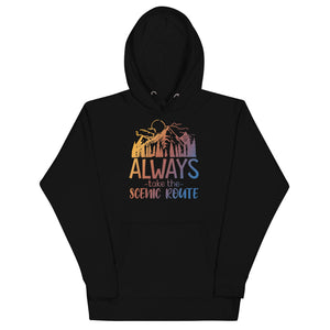 7_35 - Always take the scenic route - Unisex Hoodie