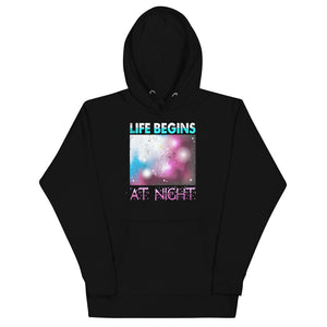 4_85 - Life begins at night - Unisex Hoodie