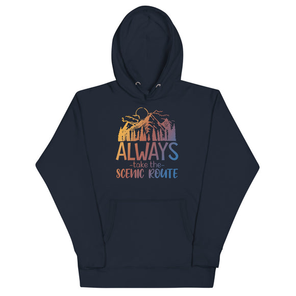 7_35 - Always take the scenic route - Unisex Hoodie