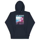 4_85 - Life begins at night - Unisex Hoodie