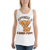 3_150 - Happiness is a warm puppy - Unisex Tank Top