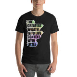 4_78 - The greatest wealth is to live content with little - Short-Sleeve Unisex T-Shirt